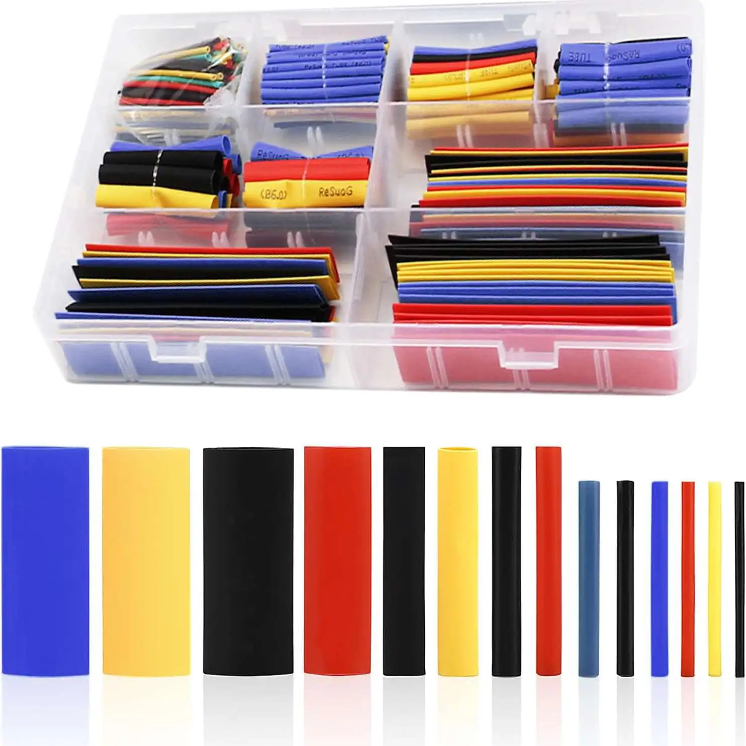 مجموعة من 530 قطعة من أنابيب الانكماش الحراري العازلة