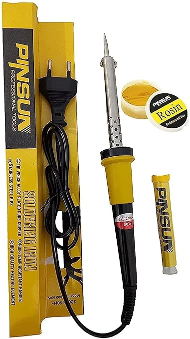 مجموعة أدوات مكواة لحام القصدير 60 وات مع قصدير وفلكس